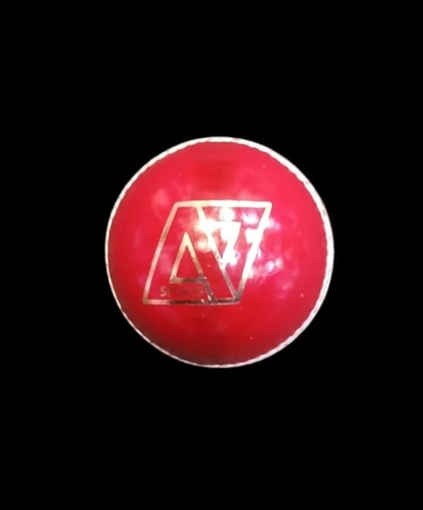 A7 Sports Hattrick Cricket Ball - Red - Back