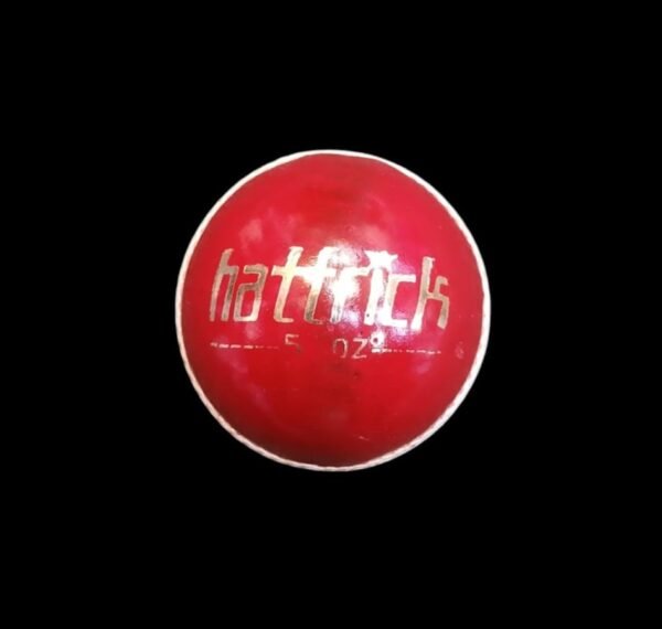 A7 Sports Hattrick Cricket Ball - Red - Front - 5 Oz