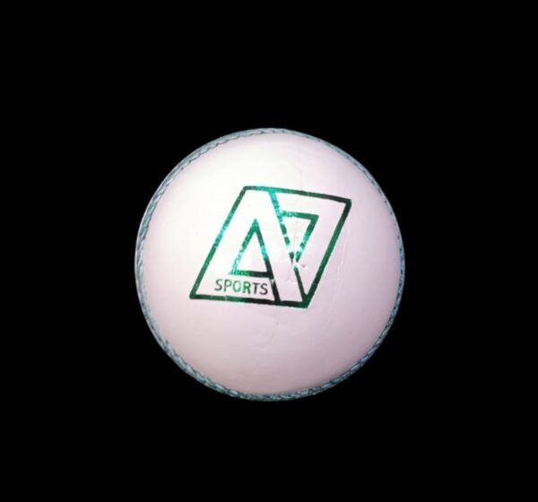 A7 Sports Hattrick Cricket Ball - White - Back