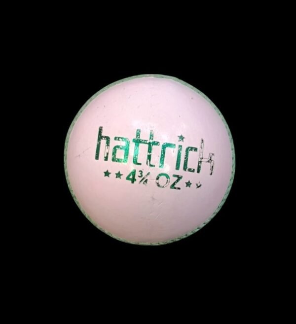 A7 Sports Hattrick Cricket Ball - White - Front - 4 3-4 Oz