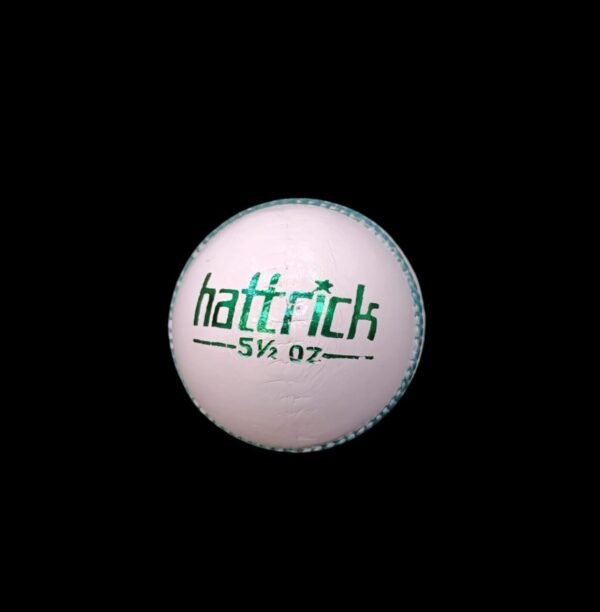 A7 Sports Hattrick Cricket Ball - White - Front - 5 1-2 Oz