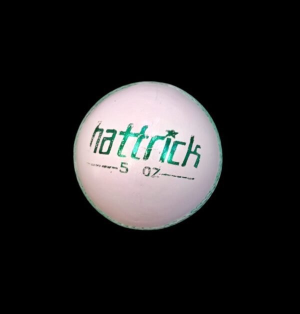 A7 Sports Hattrick Cricket Ball - White - Front - 5 Oz