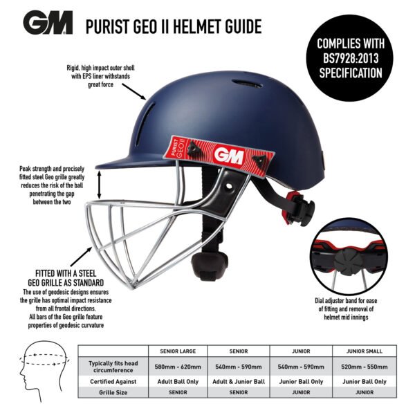 Gunn & Moore Purist Geo II Helmet - Info