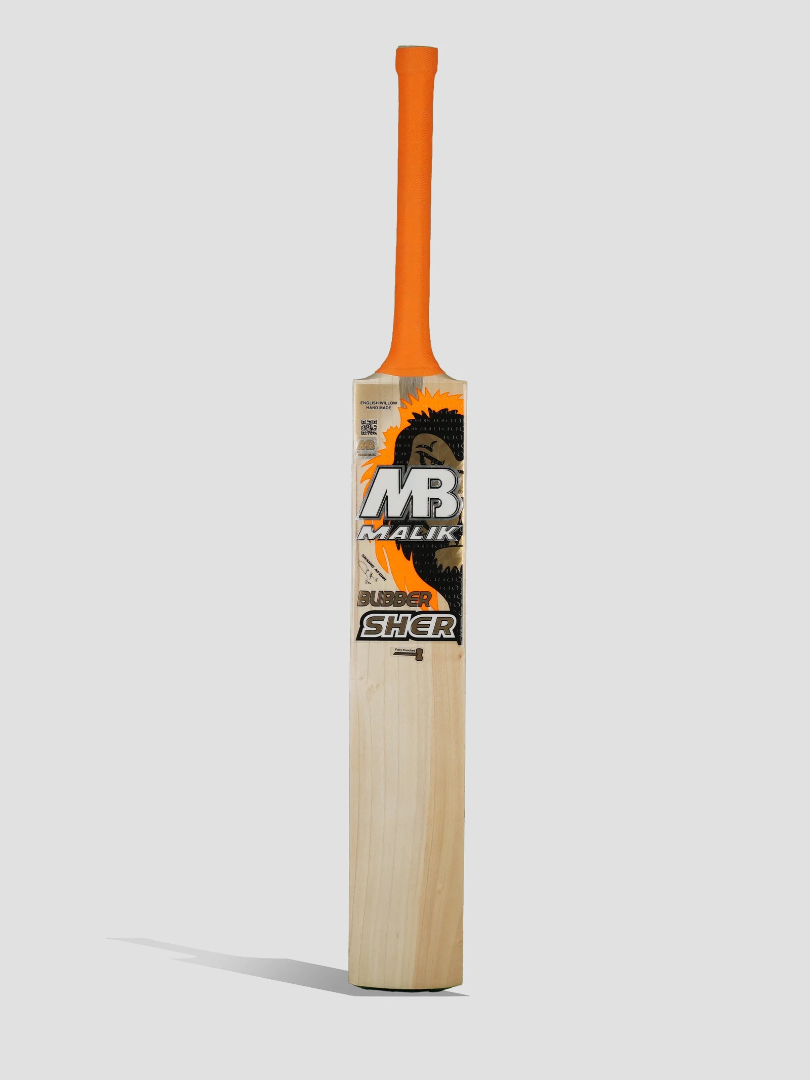 Malik Sports MBS Bubber Sher Cricket Bat - Front