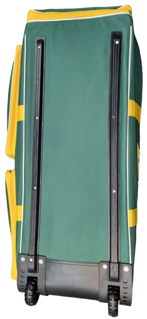 A7 Sports Wheelie Cricket Bag - Gold-Green - Senior - Back