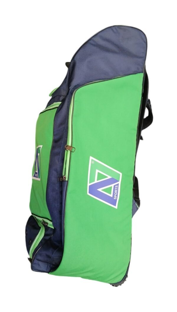 A7 Sports Wheelie Duffle Cricket Bag - Black-Green - Side