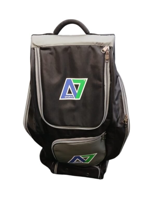 A7 Sports Wheelie Duffle Cricket Bag - Black-Grey - Top