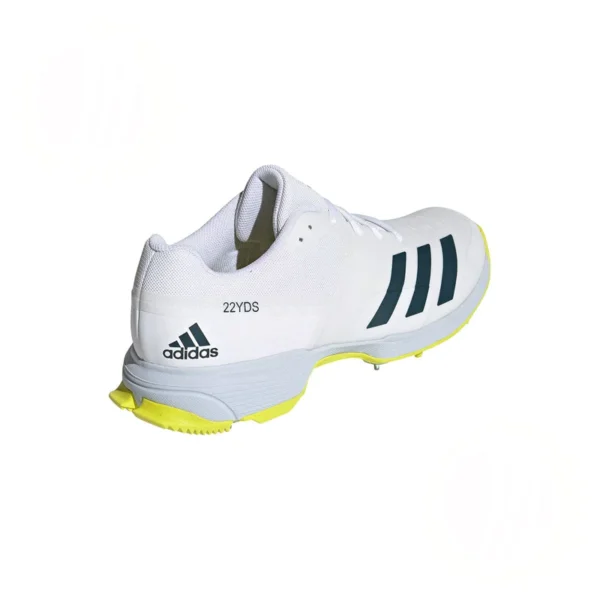 Adidas 22YDS Cricket Spike Shoes - Yellow - Back