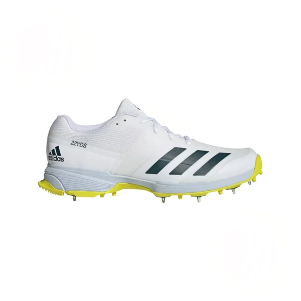 Adidas 22YDS Cricket Spike Shoes - Yellow - Side