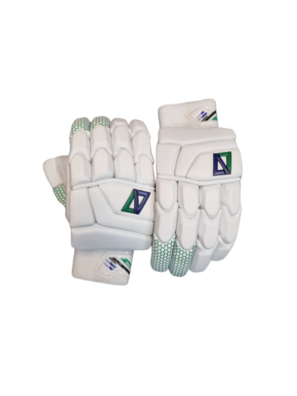 A7 Green Hex Batting Gloves - Front