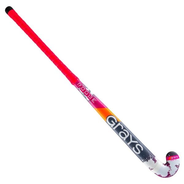 Grays Rogue Ultrabow Hockey Stick - Front - Grey-Pink