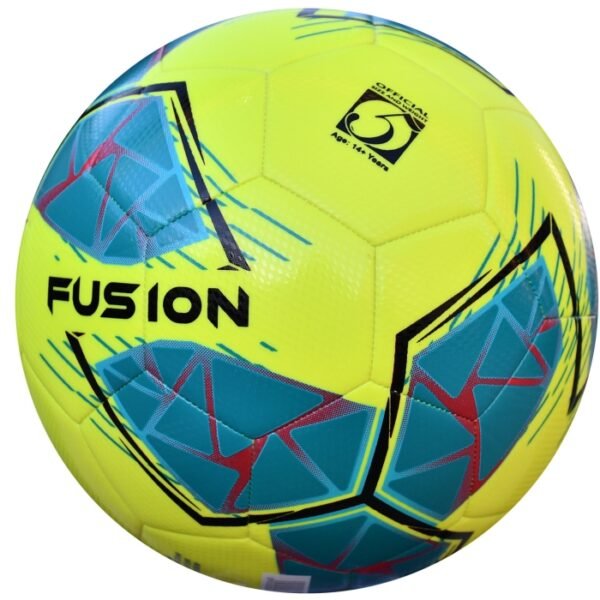 Precision Fusion FIFA Basic Training Football - Red-Teal-Yellow - Back