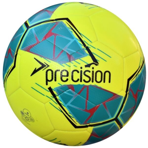 Precision Fusion FIFA Basic Training Football - Red-Teal-Yellow - Front