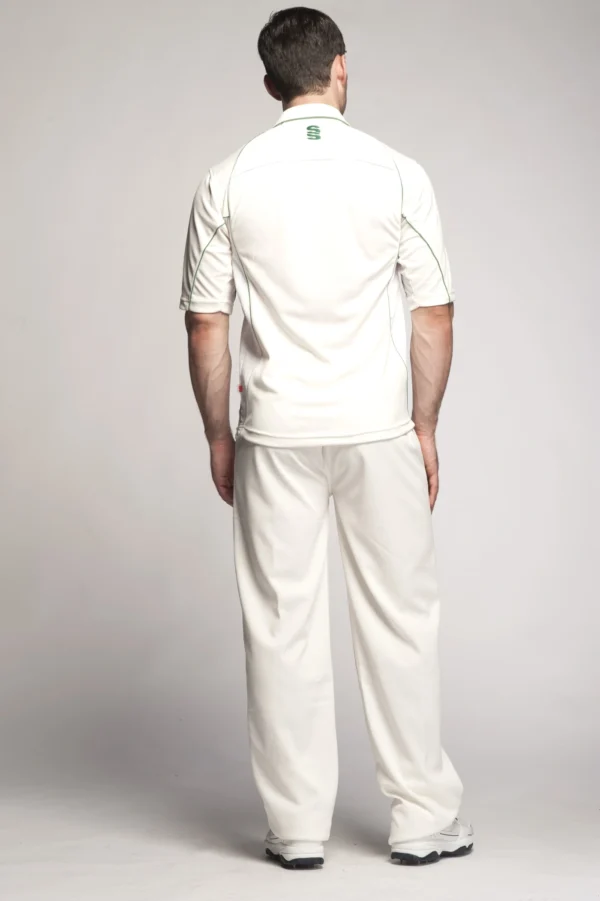 Surridge Premier Cricket Shirt - Short Sleeve - Green - Back