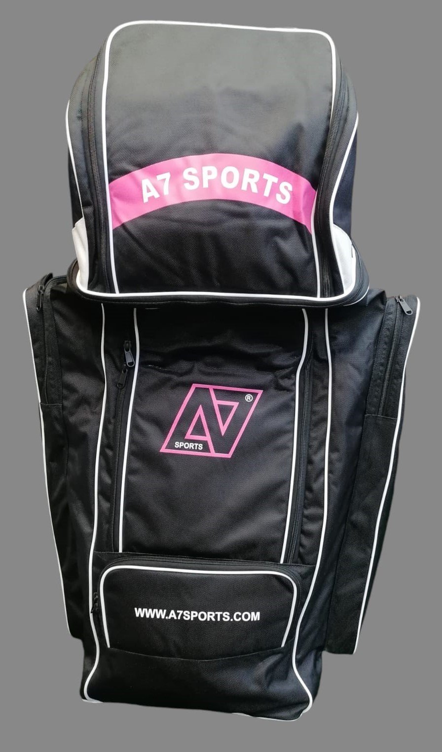 A7 Sports Duffle Bag - Black-Pink - Top